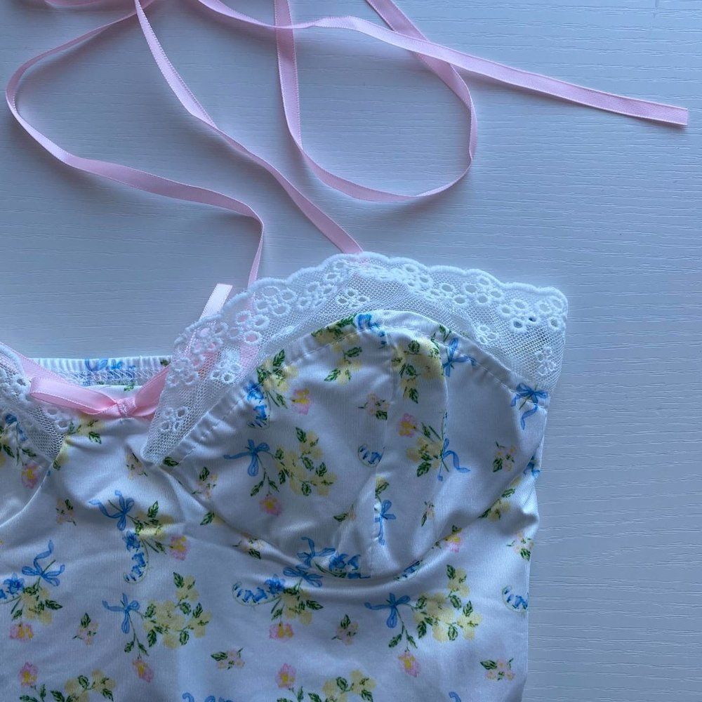 Fairy Core Floral Ruffle Cami - Picture 3 of 5